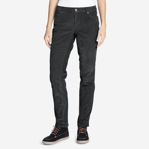 Eddie Bauer boyfriend slim leg cords charcoal sz8
